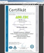 Certifikát ISO9001